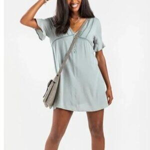 Blue Rain Francesca’s Mini Dress Sage Green